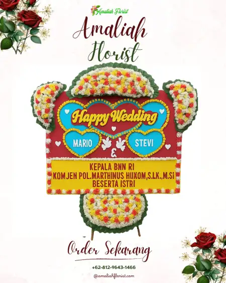 Papan Bunga Pernikahan Cabean